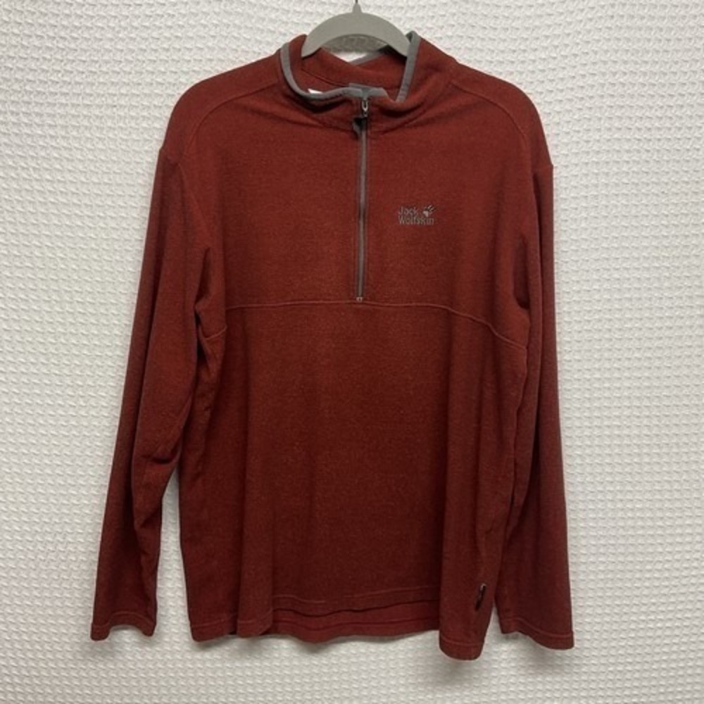Jack Wolfskin Nanuk 100 1/4 Zip MockNeck Outdoors Sweatshirt Men XL Myanmar